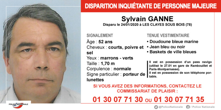 Disparition inquiétante de Sylvain : un appel à témoin lancé par les services de police des Yvelines