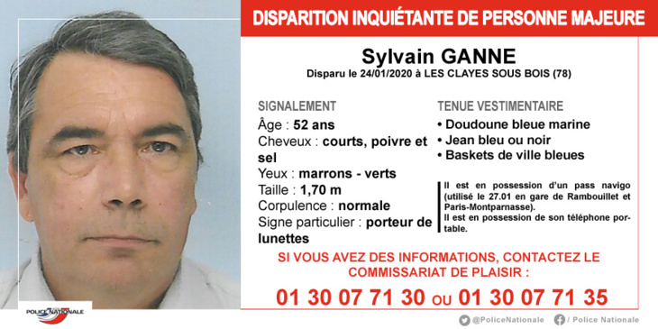 Disparition inquiétante de Sylvain : un appel à témoin lancé par les services de police des Yvelines Disparition inquiétante de Sylvain : un appel à témoin lancé par les services de police des Yvelines