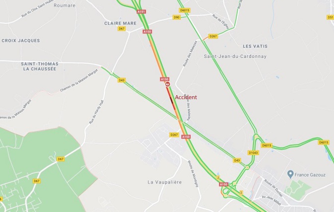Accident mortel sur l’A150, près de Rouen : un motard est décédé Accident mortel sur l’A150, près de Rouen : un motard est décédé