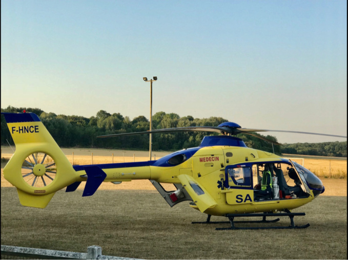 Le blessé a été évacué à bord de l’hélicoptère du SAMU76 - Illustration @ InfoNormandie Le blessé a été évacué à bord de l’hélicoptère du SAMU76 - Illustration @ InfoNormandie