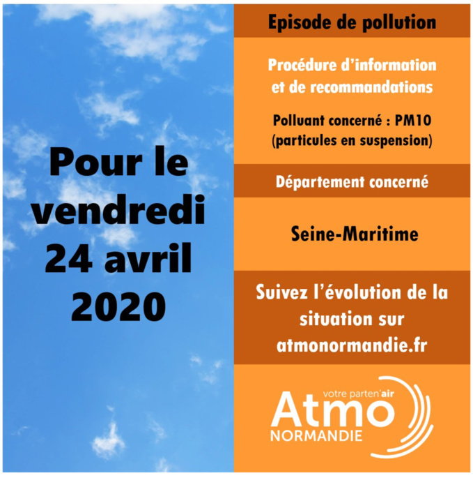 Pollution par les particules fines : la Seine-Maritime en alerte pour la journée de vendredi Pollution par les particules fines : la Seine-Maritime en alerte pour la journée de vendredi