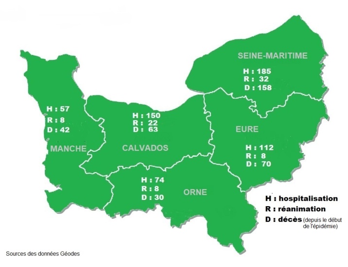 Coronavirus en Normandie : quatre nouveaux décès mais toujours moins de patients en réanimation