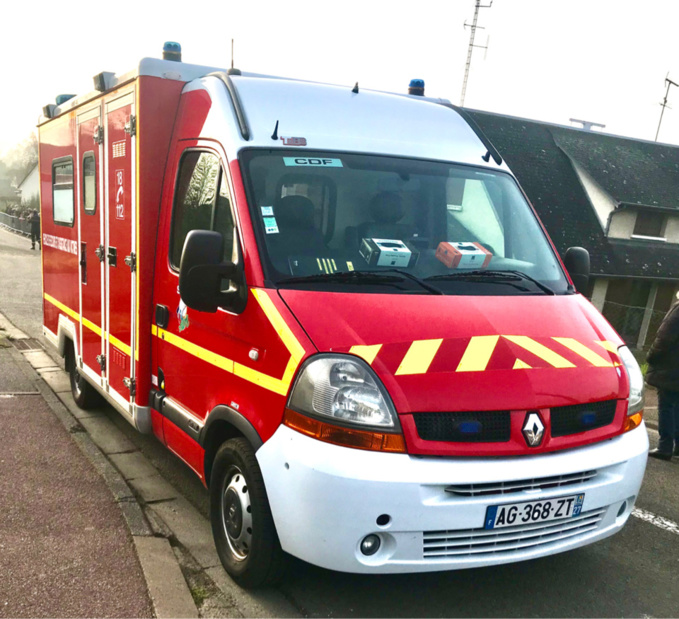 Le blessé a été conduit au CHU de Rouen par les sapeurs-pompiers - illustration @ infoNormandie