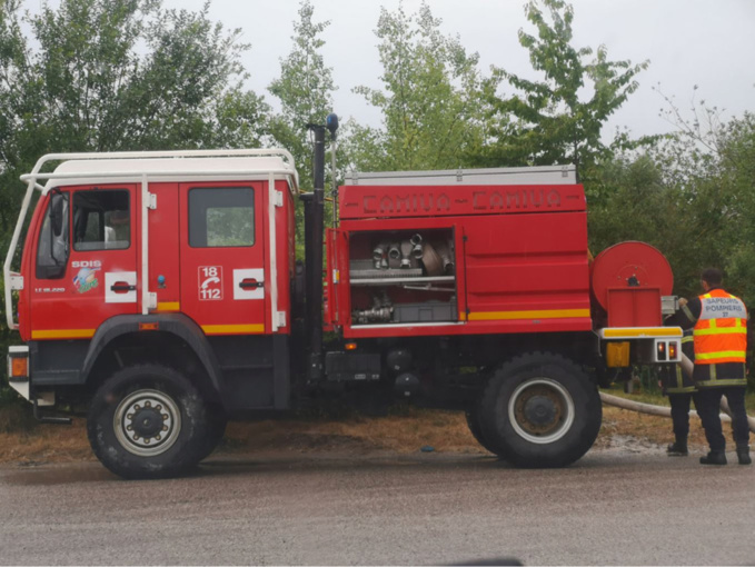 Une cinquantaine de sapeurs-pompiers ont été engagés - Photo @ C.L./InfoNormandie Une cinquantaine de sapeurs-pompiers ont été engagés - Photo @ C.L./InfoNormandie