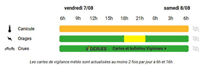 Canicule : jusqu'à 38°C aujourd'hui dans l’Eure, la Seine-Maritime et l'Orne placés en vigilance orange Canicule : jusqu'à 38°C aujourd'hui dans l’Eure, la Seine-Maritime et l'Orne placés en vigilance orange