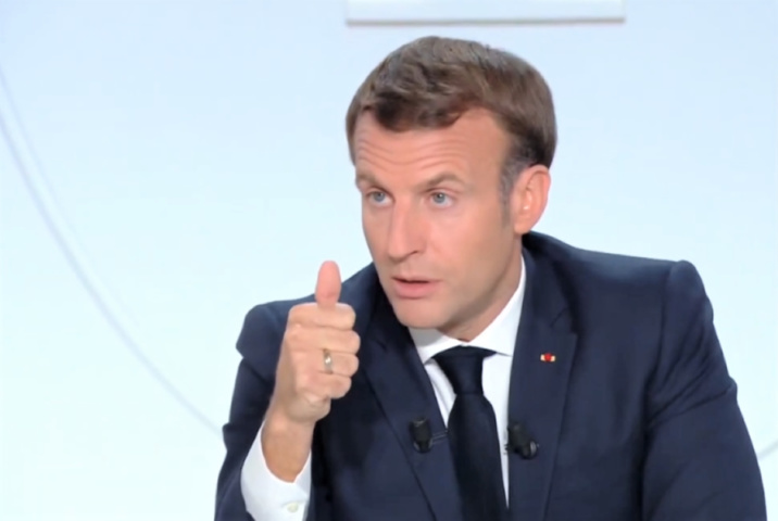 L’annonce de l’instauration du couvre feu dans les métropoles les touchées a été annoncée ce soir par Emmanuel Macron - capture d’écran France2