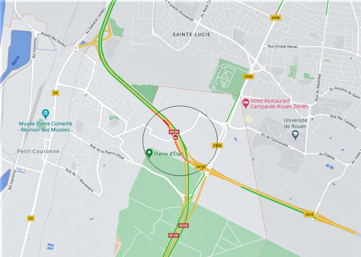 Accident mortel près de Rouen : la N338 fermée cette nuit à la circulation en direction de Paris