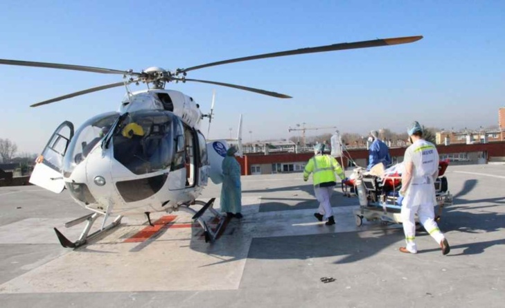 Deux patients de l’hôpital de Dunkerque ont ainsi été héliportés et pris en charge en réanimation au Groupe Hospitalier du Havre - Photo © ARS Hauts-de-France