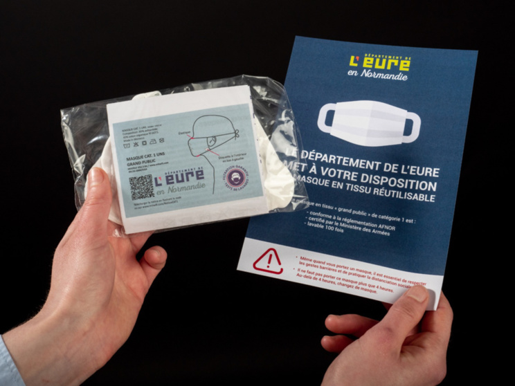 Les masques, de catégorie 1, sont lavables 100 fois - Photo © CD27 Les masques, de catégorie 1, sont lavables 100 fois - Photo © CD27