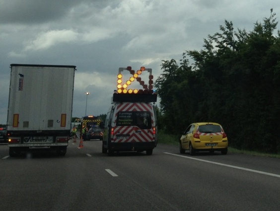 Accident sur l'A 13 à Douains, en direction de Rouen