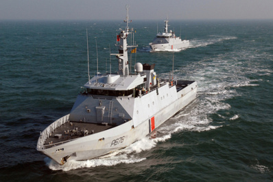 Le patrouilleur de service public Flamant de la marine nationale suivra la course du Figaro de Bordeaux à Dieppe (Photo Marine nationale)