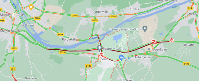 Accident sur l’A13 aux Mureaux : circulation difficile ce matin entre Mantes et Poissy Accident sur l’A13 aux Mureaux : circulation difficile ce matin entre Mantes et Poissy