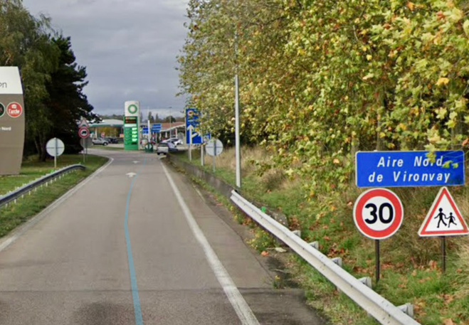 L’accident s’est produit sur l’aire de service de Vironvay, sur l’autoroute A13 - illustration