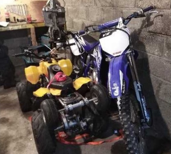 Deux motos et un quad avaient été découvert dans une cave lors d'une perquisition le vendredi 18 juin - Photo © DDSP76