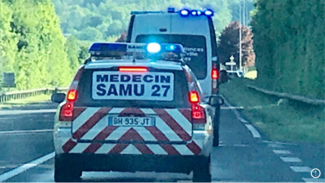 Six blessés dont un grave dans un accident entre une voiture et une moto près de Bourg-Achard