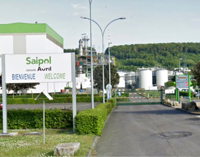 L'usine Saipol produit de l'huile pour carburant et des aliments pour animaux - Illustration © Google Maps
