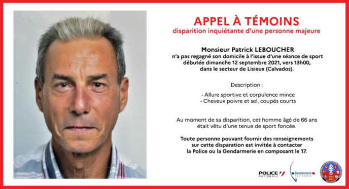 Disparition inquiétante d’un homme de 66 ans à Lisieux : un appel à témoins est lancé Disparition inquiétante d’un homme de 66 ans à Lisieux : un appel à témoins est lancé