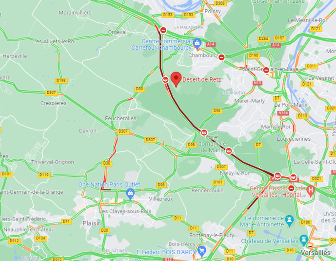 Le carambolage s'est produit à hauteur de Chambourcy (désert de Retz) Le carambolage s'est produit à hauteur de Chambourcy (désert de Retz)