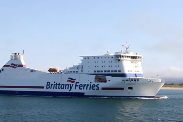 Le feu s'est déclaré dans un local technique du navire - Illustration © Brittany Ferries/Youtube