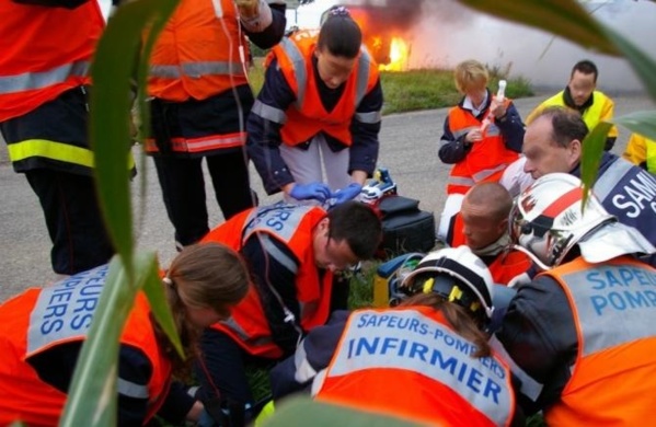 Les sapeurs-pompiers et le Samu ont été plusieurs fois mobilisés au cours de cette nuit de la Saint-Sylvestre en Haute-Normandie (Photo d'illustration)
