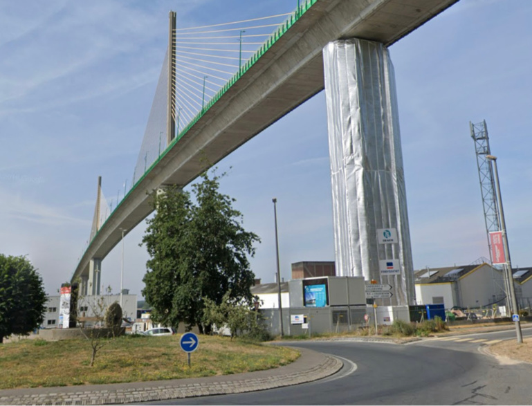 Le corps de la victime a été découvert au pied du pont de Brotonne - Illustration @ Google Le corps de la victime a été découvert au pied du pont de Brotonne - Illustration @ Google