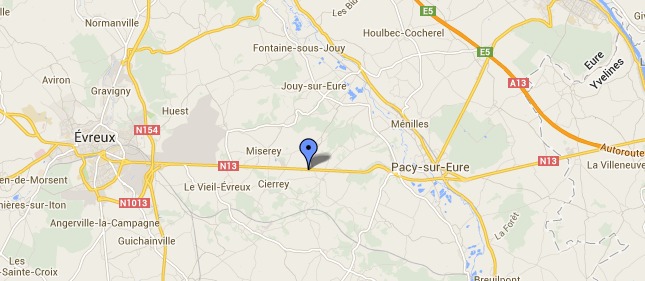 La collision s'est produite dans une ligne droite à hauteur de Boncourt (@Google Maps)
