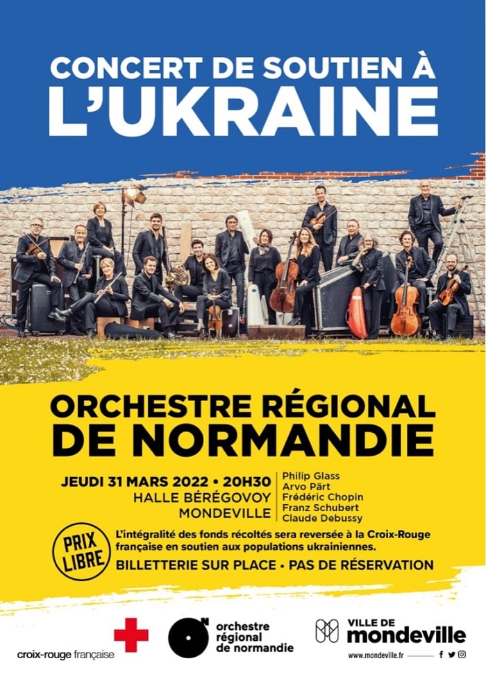 Concert de soutien à l’Ukraine à Mondeville avec l’Orchestre Régional de Normandie