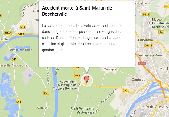Un mort et deux blessés graves dans un accident à Saint-Martin-de-Boscherville