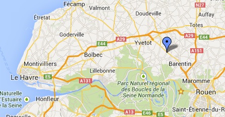 La collision est survenue à l'intersection de la D6015 et du CD263 à Mesnil-Panneville