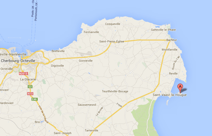 Les recherches ont été concentrées autour de l'île de Tatihou (Google Maps) Les recherches ont été concentrées autour de l'île de Tatihou (Google Maps)