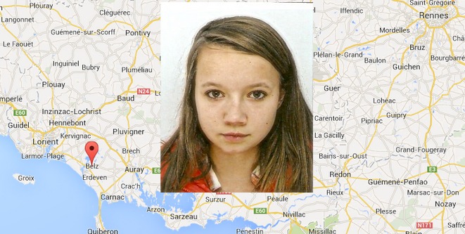 L'adolescente a quitté le domicile familial à Belz, dans le Morihan, depuis le 14 mai, au matin (@infoNormandie)