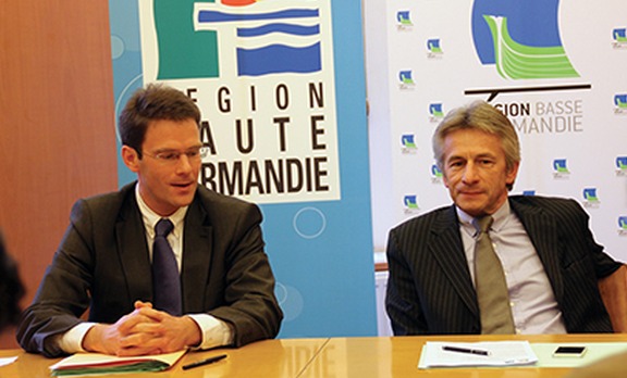 Nicolas Mayer-Rossignol (à gauche) et Laurent Beauvais (Photo A. Letouzé)