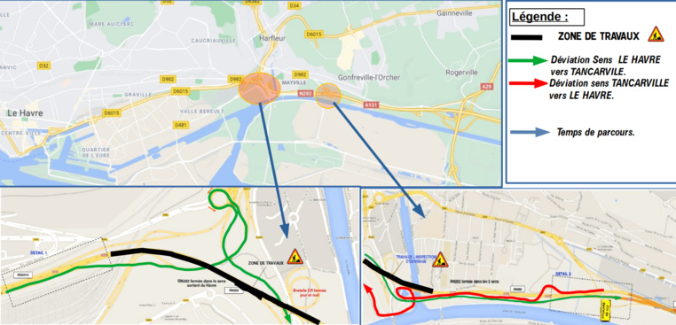 Les zones de travaux - Document Dirno