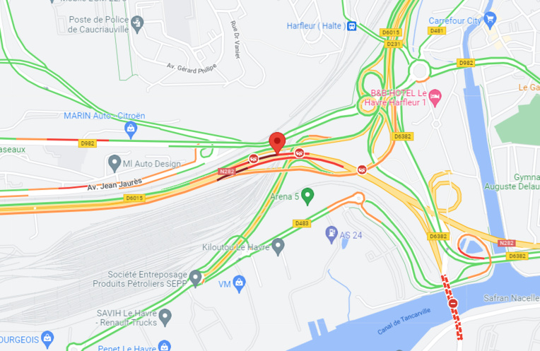 Accident de la circulation entre deux voitures ce soir au Havre : deux blessés, dont un grave Accident de la circulation entre deux voitures ce soir au Havre : deux blessés, dont un grave