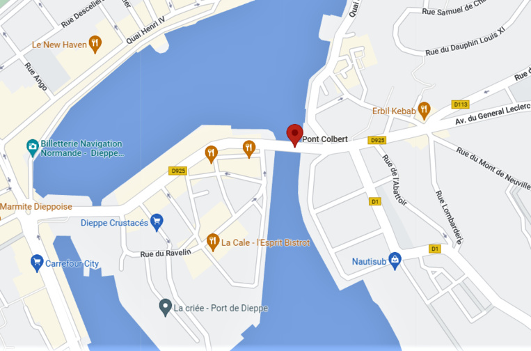 Dieppe : un poids-lourd reste coincé sur le pont Colbert Dieppe : un poids-lourd reste coincé sur le pont Colbert