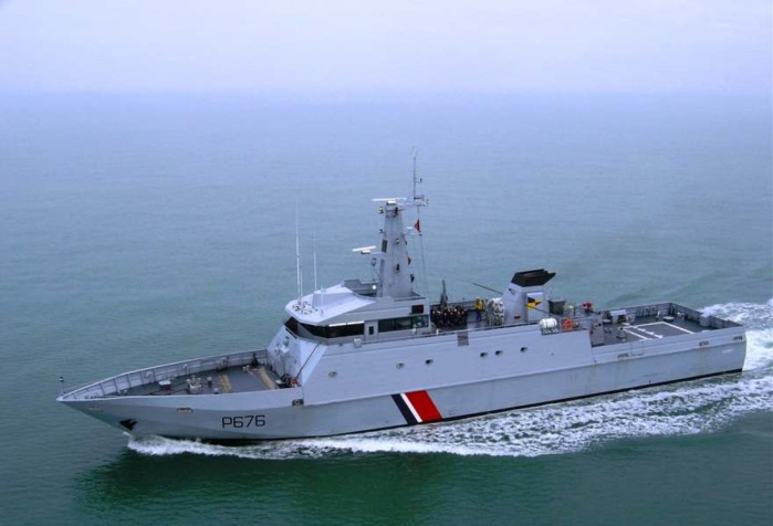 Le patrouilleur Flamant sera en escale à Dieppe mardi 8 juillet et le public pourra le visiter (Photo Marine nationale)