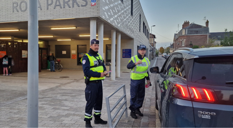 L’opération de sensibilisation a concerné trois écoles dont Rosa Park - Photo @ DDSP76 L’opération de sensibilisation a concerné trois écoles dont Rosa Park - Photo @ DDSP76