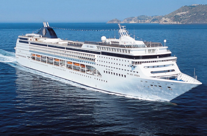 Le MSC Opéra propose un certain nombre de croisières au départ du Havre, depuis l'été 2013 (Photo MSC Cruises)
