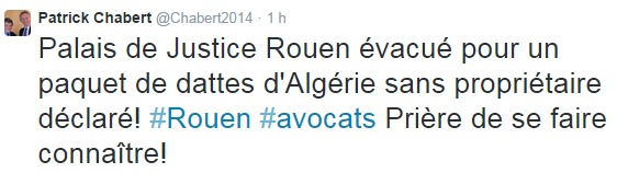 Colis suspect au palais de justice de Rouen : une boite de dattes d'Algérie !