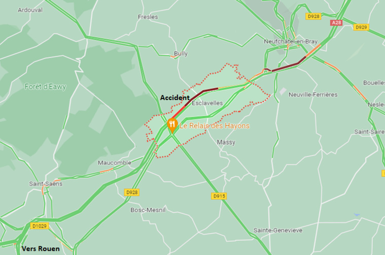 Un poids-lourd et deux voitures impliqués dans un accident sur l’A28 en Seine-Maritime Un poids-lourd et deux voitures impliqués dans un accident sur l’A28 en Seine-Maritime