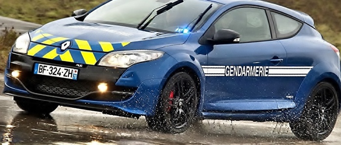Une Renault Mégane RS de la brigade rapide d'intervention