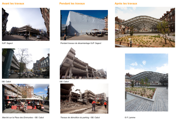 Rouen : nouveau look pour la place des Emmurées avec sa halle translucide Rouen : nouveau look pour la place des Emmurées avec sa halle translucide