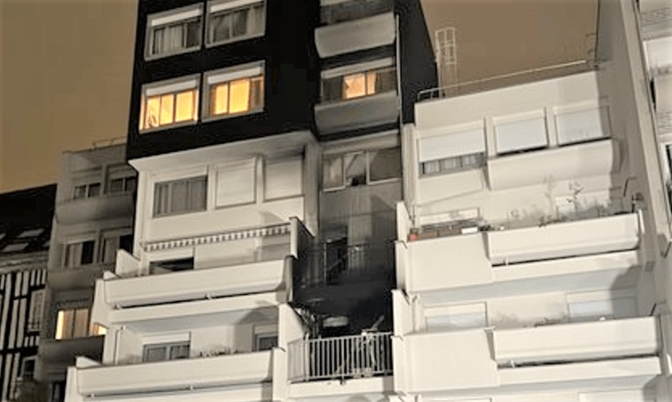 Deux appartements au moins ont été endommagés par le feu, au deuxième et troisième - Photo © Sdis76 Deux appartements au moins ont été endommagés par le feu, au deuxième et troisième - Photo © Sdis76