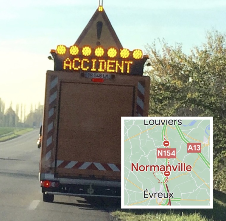 La DIRNO a mis en place une déviation pour une durée indéterminée - illustration @ infonormandie La DIRNO a mis en place une déviation pour une durée indéterminée - illustration @ infonormandie