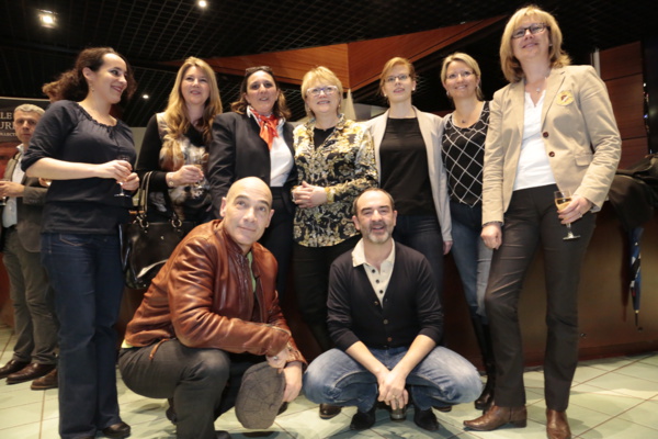 L'équipe de la série lors de la soirée de lancement de l'Appli Cinéma de l'Office de tourisme (Photo Erik Levilly)
