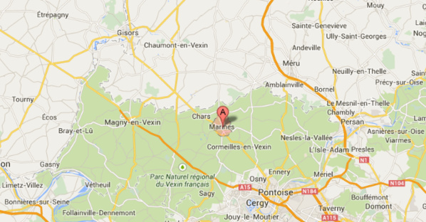 Accident à Marines (Val d'Oise) : la D28 coupée dans les deux sens Accident à Marines (Val d'Oise) : la D28 coupée dans les deux sens