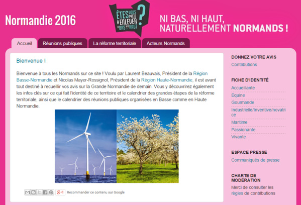 Le portail du site commun www.Normandie2016 Le portail du site commun www.Normandie2016