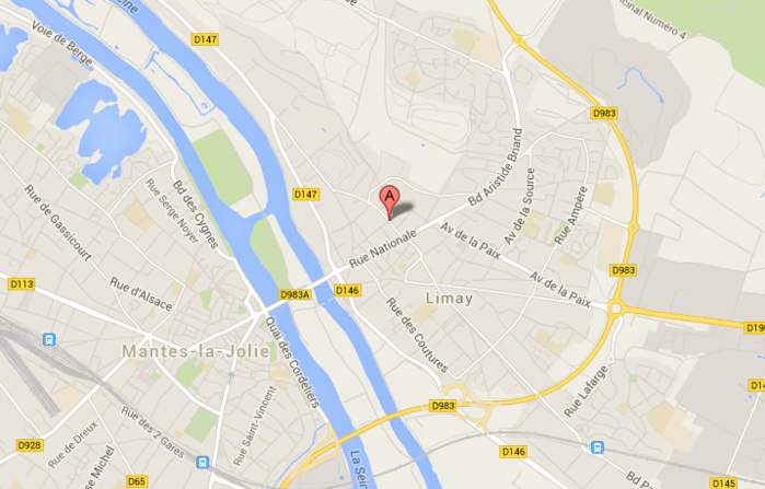 L'agression s'est produite rue Jacques Duvivier, une rue du centre ville de Limay perpendiculaire à la rue principale (rue Nationale)