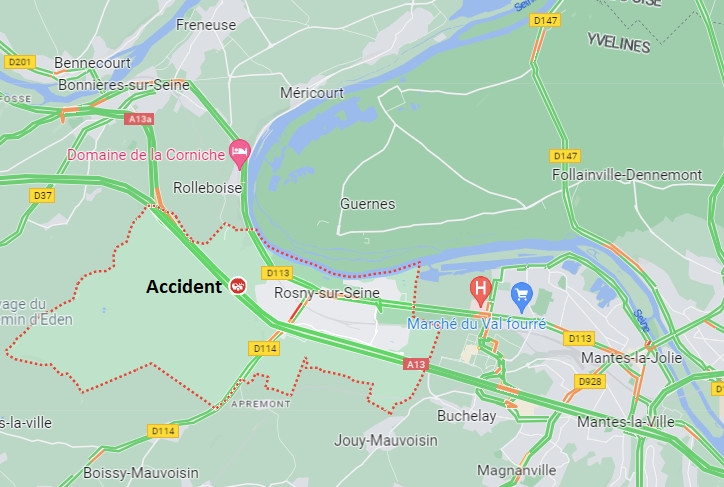 Yvelines. Un homme de 39 ans tué dans un accident sur l'A13 à Rosny-sur-Seine