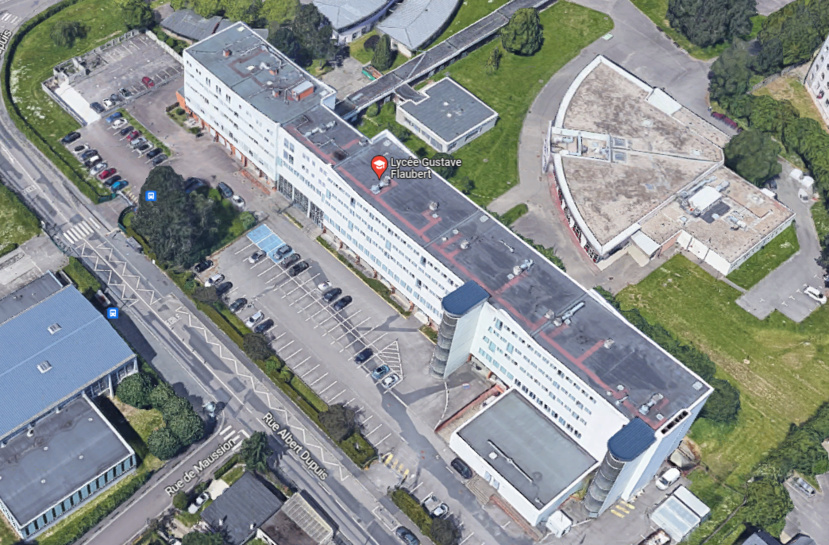 Le lycée Gustave Flaubert est situé rue Albert Dupuis, dans le quartier des hauts de Rouen -Illustration © Google Maps